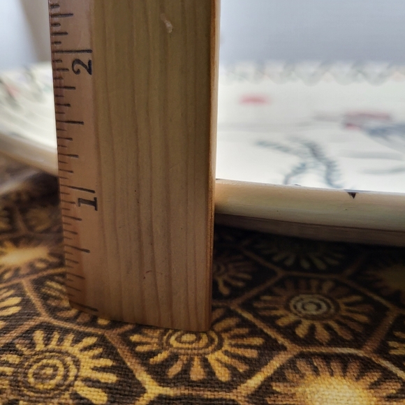 Hand Painted Oval Art Pottery Serving Platter Rooster - Picture 15 of 15